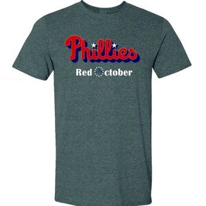 Phillies Red October Gray T-Shirt From Hare Wear Apparel Multiple Sizes